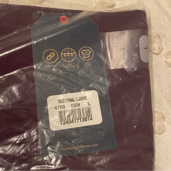 BRAND NEW Scrub Top, Size Large, Dark Purple, Women’s - Picture 7 of 8